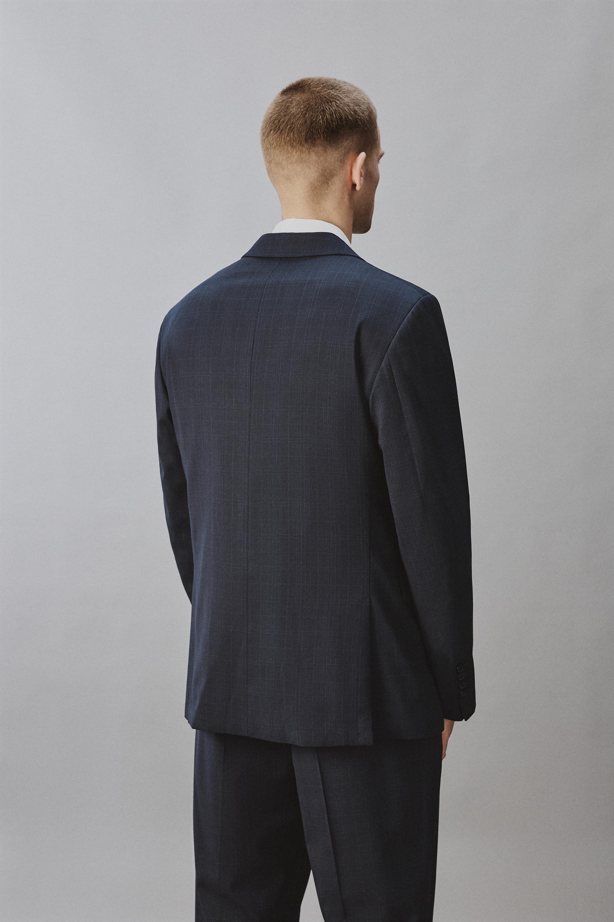 REGULAR FIT PLAID SUIT JACKET
